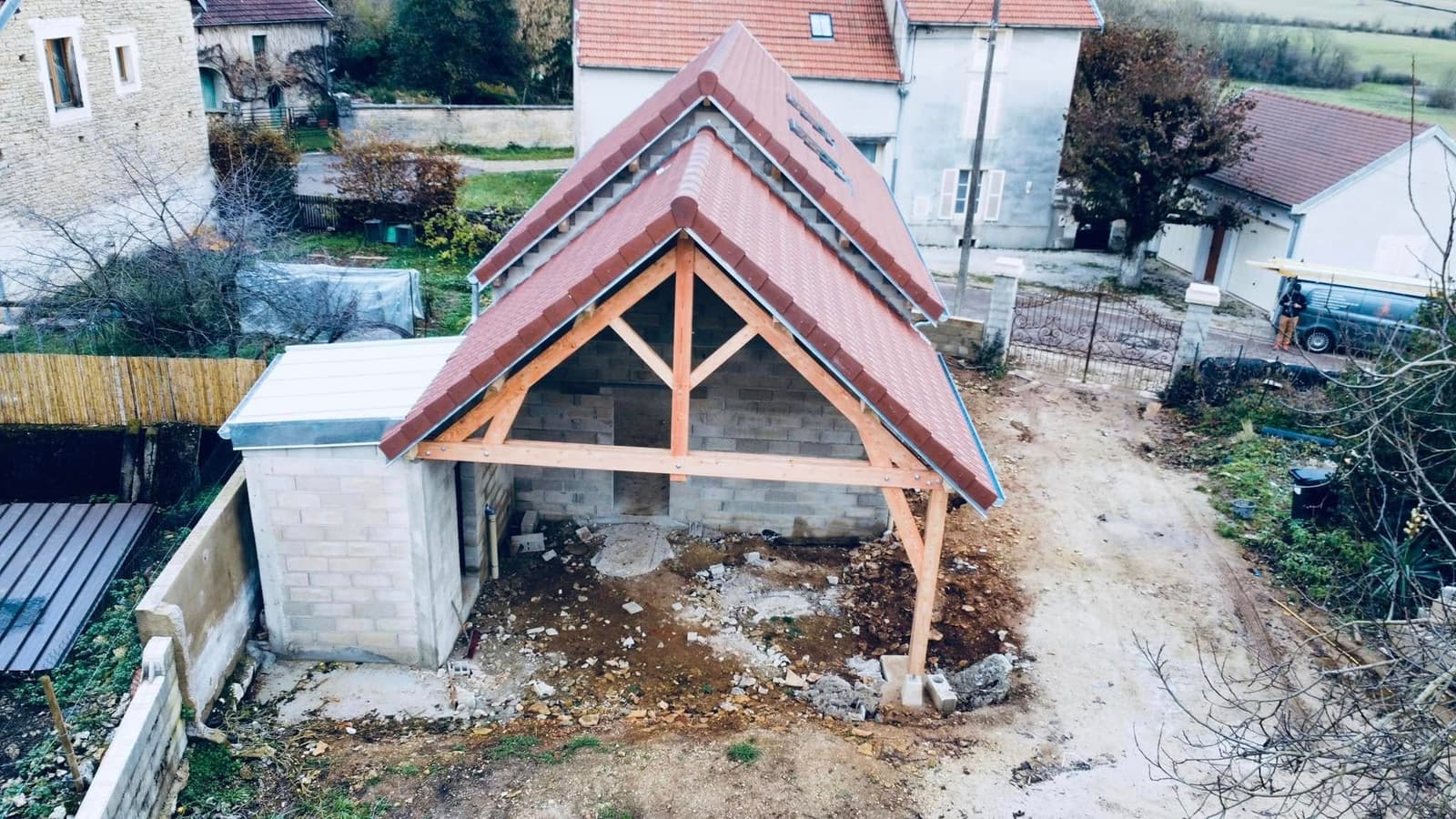 Charpente et couverture d’une construction neuve à Lantenay, par MS Couverture Zinguerie, vue 2 sur 6