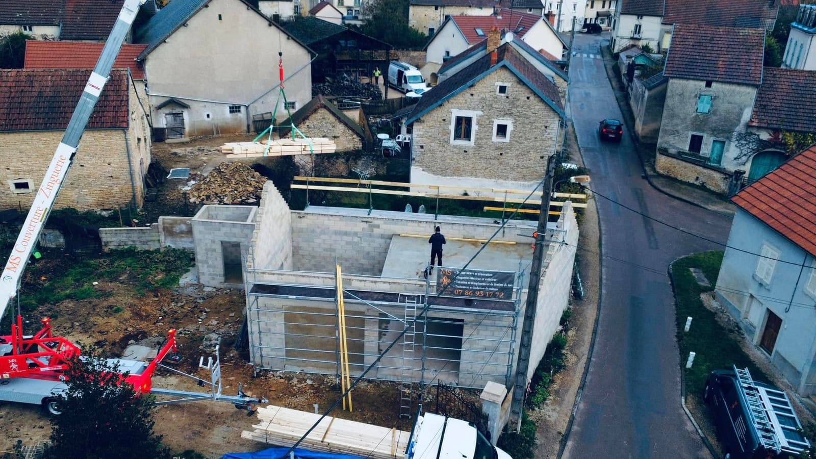 Charpente et couverture d’une construction neuve à Lantenay, par MS Couverture Zinguerie, vue 5 sur 6