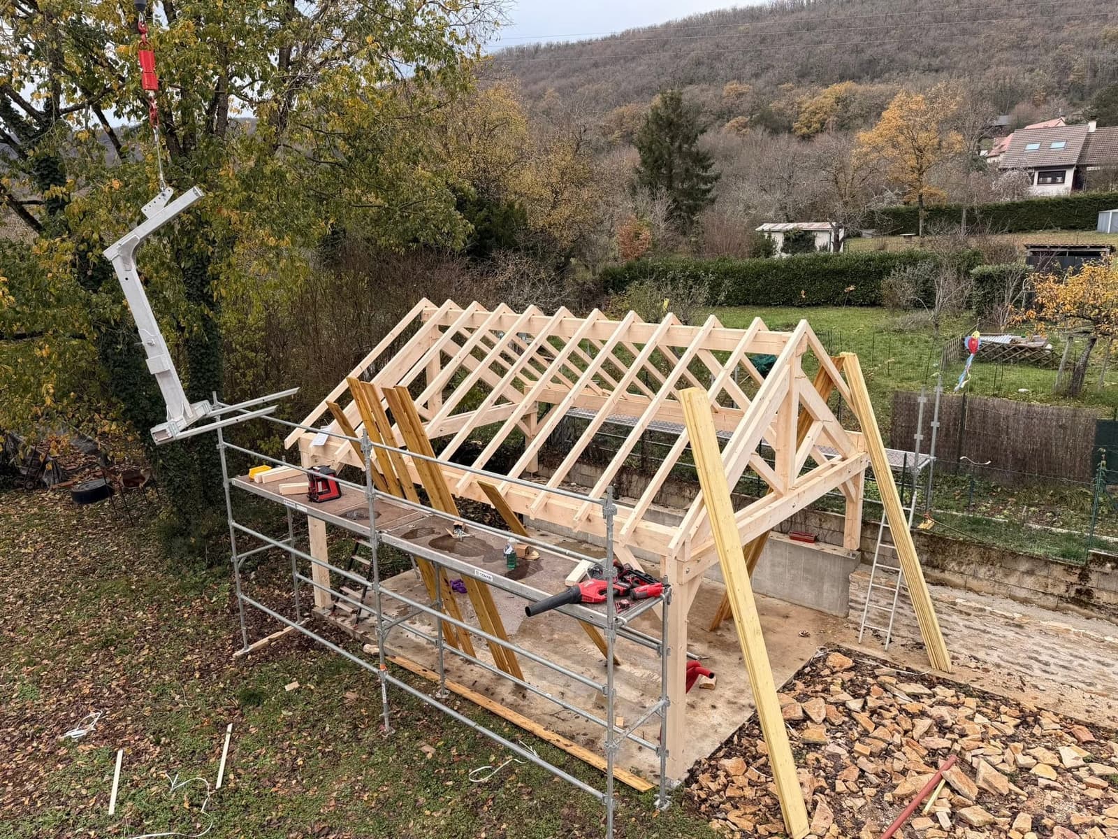 Création d’un garage à Lantenay, par MS Couverture Zinguerie, vue 4 sur 8