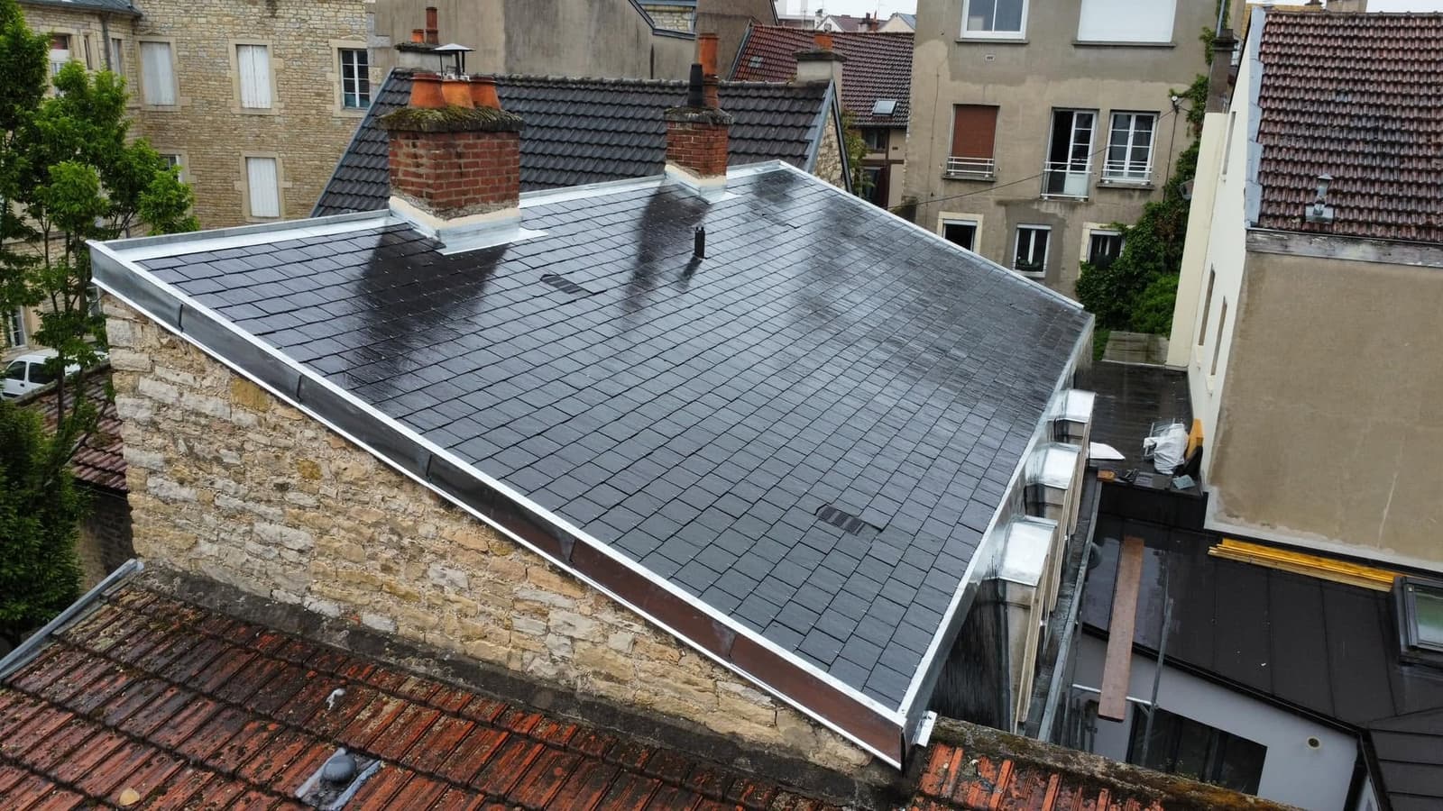 Rénovation de toiture en ardoise à Dijon, par MS Couverture Zinguerie, vue 2 sur 7