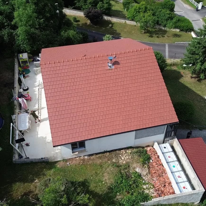 Rénovation de toiture en tuile Actua à Fleurey-sur-Ouche, par MS Couverture Zinguerie, vue 5 sur 6