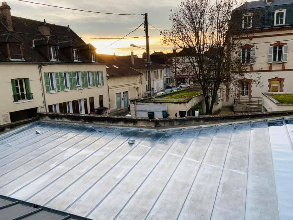 Rénovation d’un garage en zinc joint debout à Sens